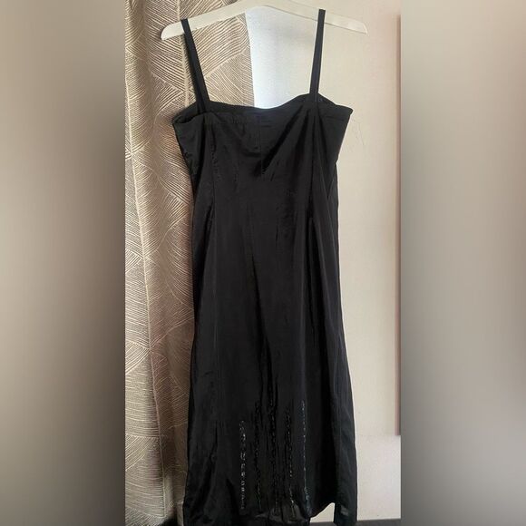 PHILOSOPHY DI ALBERTA FERRETTI LINGERIE DRESS BLACK SLEEVELESS MADE IN ITALY SZ6 - Picture 2 of 16